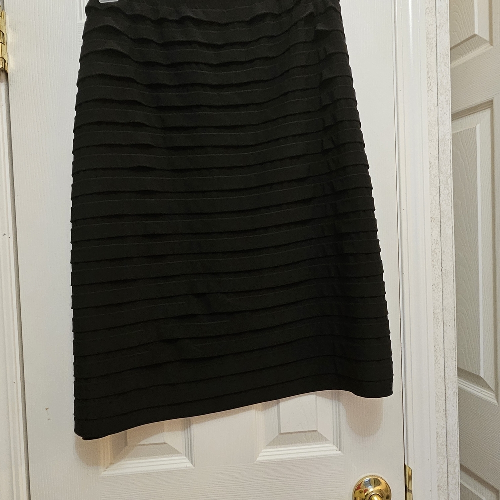 Cato Black Textured Pencil Skirt
